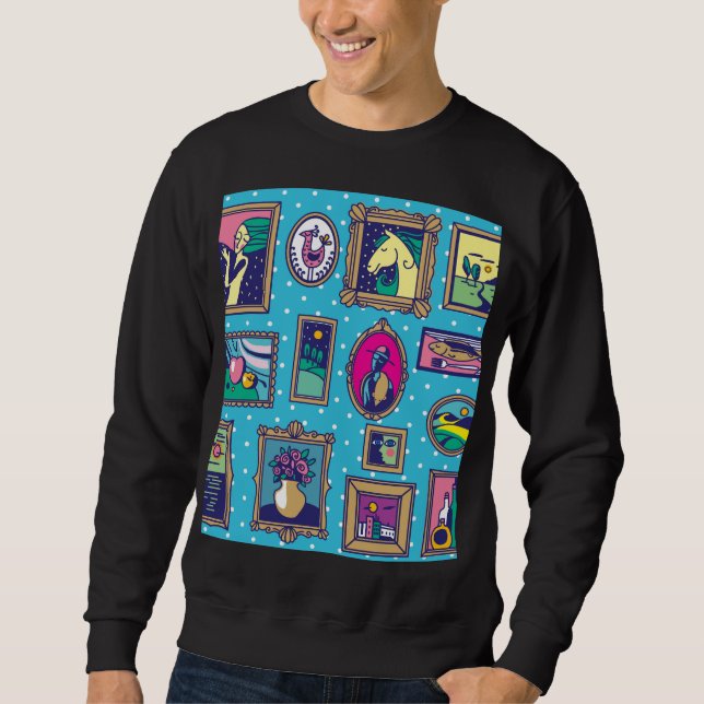 Gallery Wall: Diverse Picture Collection Sweatshirt (Front)