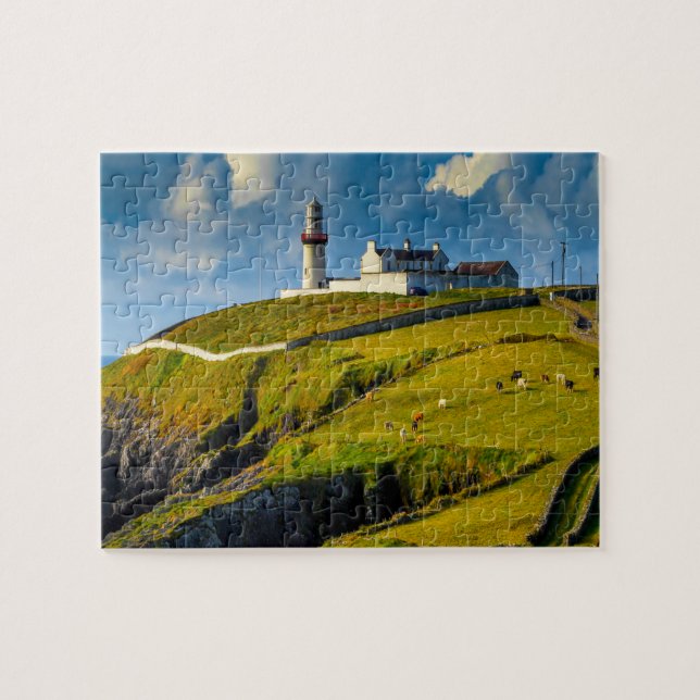 Galley Head Lighthouse Rosscarbery Cork Ireland. Jigsaw Puzzle (Horizontal)