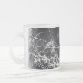 Gallifreyan Geometry in Black Frosted Glass Coffee Mug