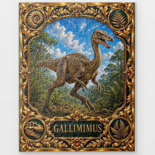 Gallimimus Dinosaur, Jewelled Heirloom Art Jigsaw Puzzle