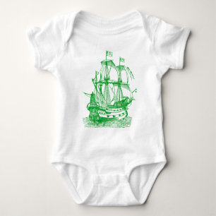 Gallion - Grass Green Baby Bodysuit
