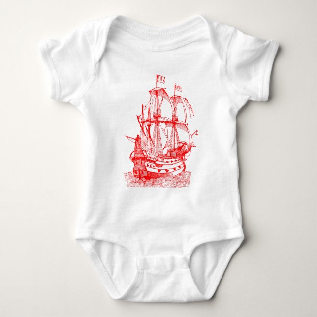 Gallion - Red Baby Bodysuit (Front)