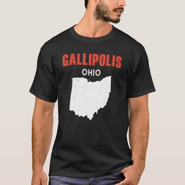 Gallipolis Ohio USA State America Travel Ohioan T-Shirt (Front)