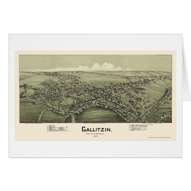 Gallitzin, PA Panoramic Map - 1901 (Front Horizontal)