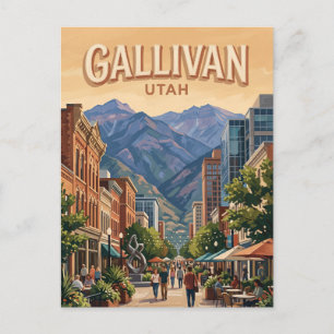 Gallivan Avenue Salt Lake City Utah Postcard