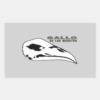 Gallo De Los Muertos Rectangular Sticker