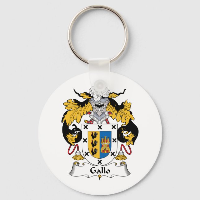Gallo Family Crest Key Ring (Front)