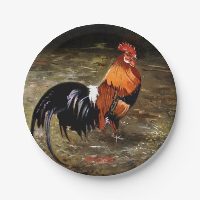 Gallo/Galo/Rooster Paper Plate (Front)
