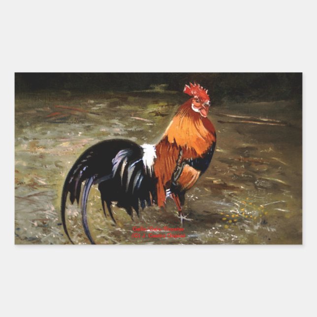 Gallo/Galo/Rooster Rectangular Sticker (Front)