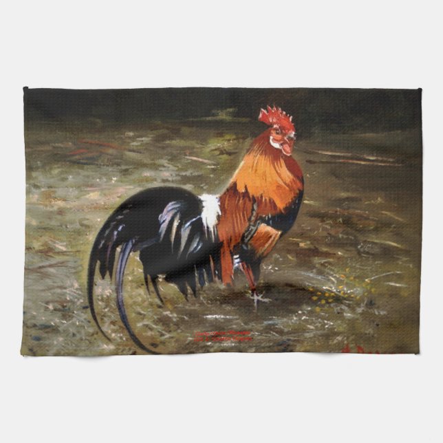 Gallo/Galo/Rooster Tea Towel (Horizontal)