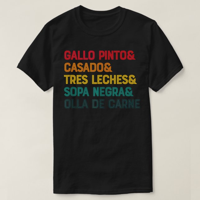 Gallo Pinto Costa Rican Iconic Food Costa Rica Fam T-Shirt (Design Front)