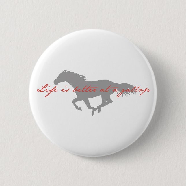 Gallop 6 Cm Round Badge (Front)
