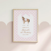 Gallop on Over Girls Pink Horse Birthday