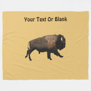 Galloping Bison Fleece Blanket