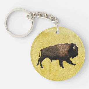 Galloping Bison Key Ring