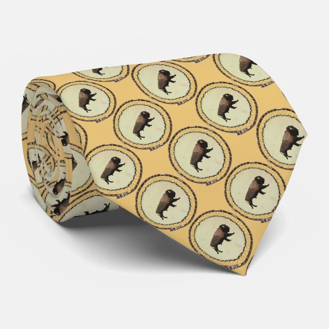 Galloping Bison Tie (Rolled)