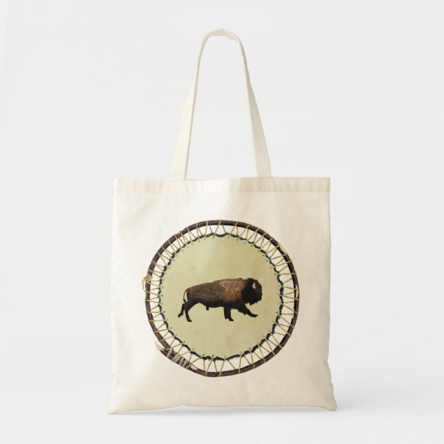 Galloping Bison Tote Bag (Front)