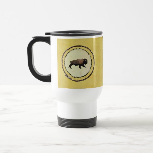 Galloping Bison Travel Mug (Left)