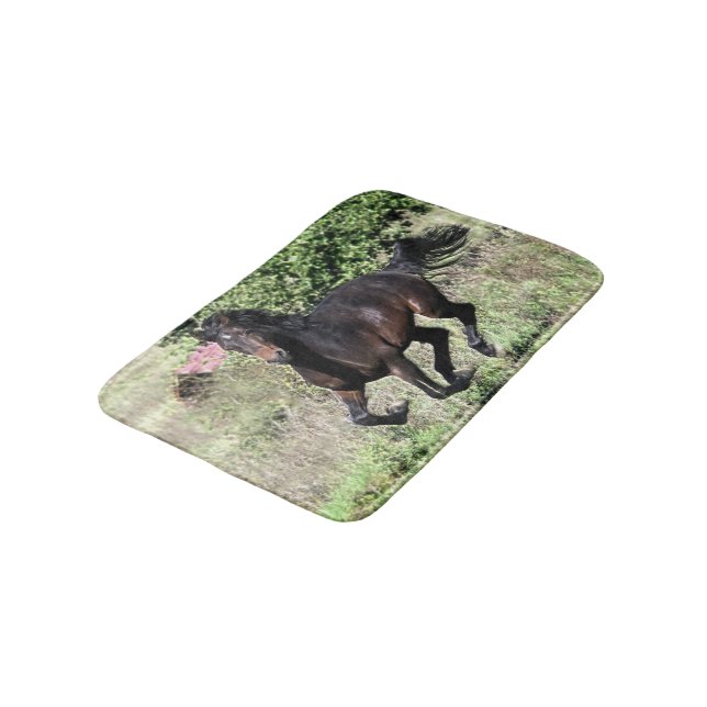 Galloping Chestnut Horse Bath Mat (Angled)