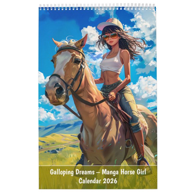 Galloping Dreams – Manga Horse Girl Calendar 2026 (Cover)