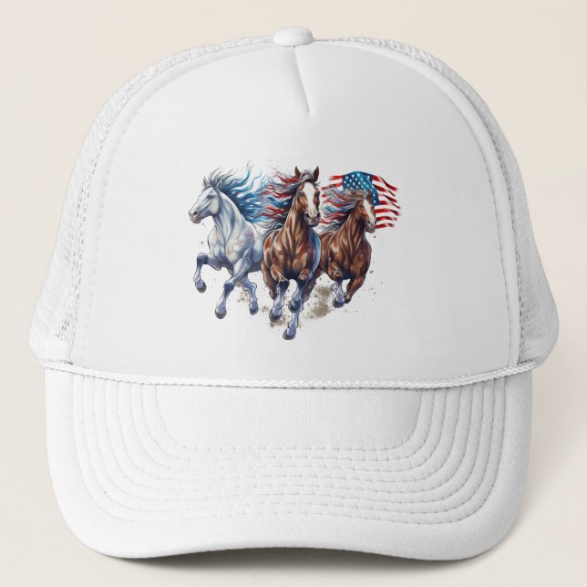 Galloping Freedom Trucker Hat (Front)