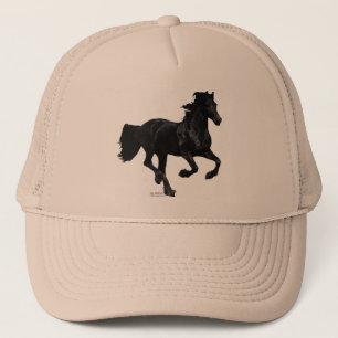 Galloping Friesian Trucker Hat