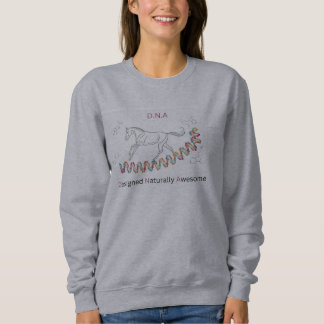 Galloping Genius: Horse & DNA Helix T-Shirt Sweatshirt