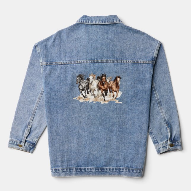 Galloping Glory Denim Jacket (Back)