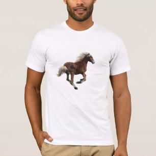 Galloping Haflinger Palomino Horse-Lover Tee