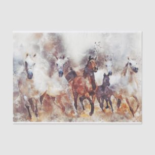 Galloping Herd of Horses Tissue Paper