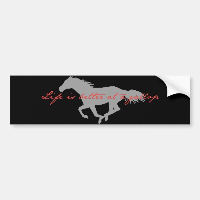 Galloping Horse Bumper Sticker (Front)