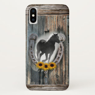 Galloping Horse Cowboy Boots Horseshoe Sunflowers Case-Mate iPhone Case
