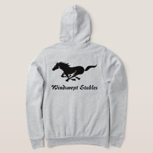 Galloping Horse Custom Text Equestrian Hoodie