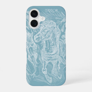 Galloping Horse – Edvard Munch – Personalised iPhone 16 Case