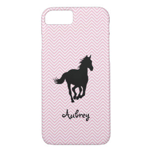 Galloping Horse on Zigzag Personalised Case-Mate iPhone Case