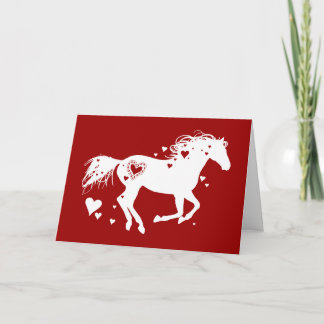 Galloping Horse Valentine's Day Card