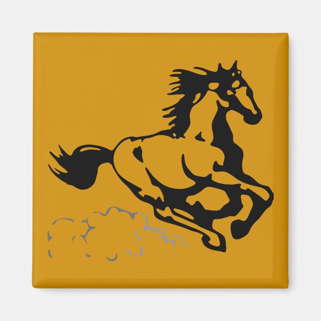Galloping Horse Wild and Free Magnet (Front)