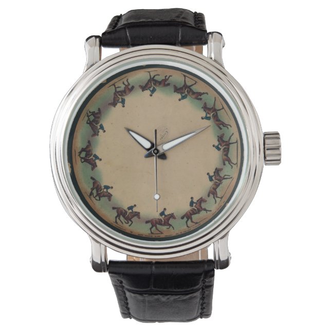Galloping Horse Zoopraxiscope Vintage 1893 Watch (Front)