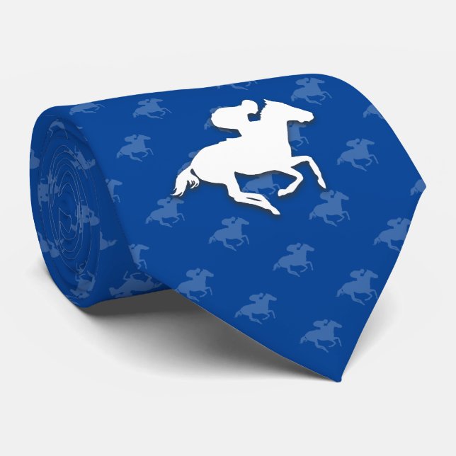 Galloping Horseman | Sports Gifts Tie (Rolled)