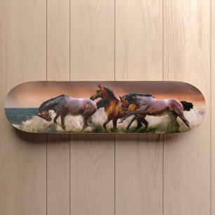 Galloping Horses in Surf Skateboard