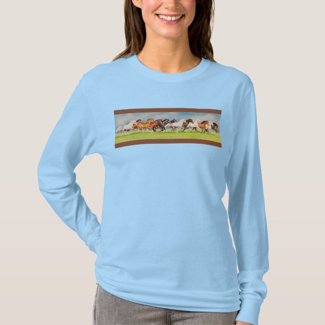 Galloping Horses T-Shirt (Front)