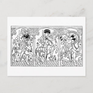 Galloping Knights postcard