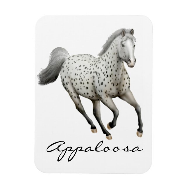 Galloping Leopard Appaloosa Horse Premium Magnet (Vertical)