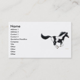 Galloping Paint Horse Business Card