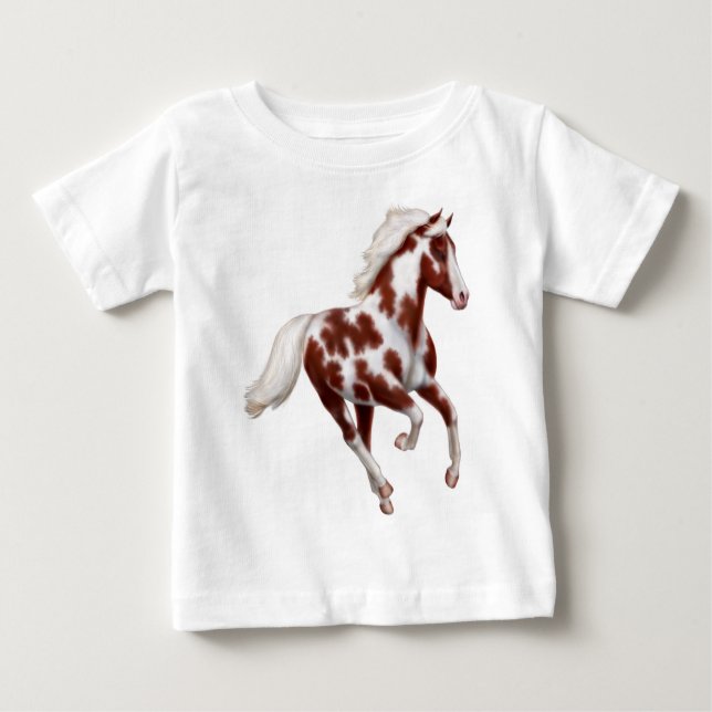 Galloping Paint Horse Infant T-Shirt (Front)
