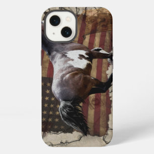 Galloping Pinto Paint USA Pony Express Horse iPhone 13 Case