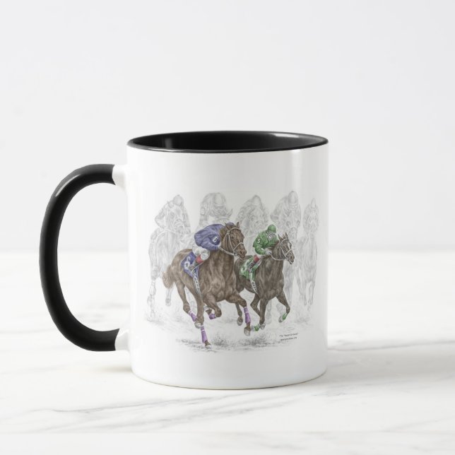 Galloping Race Horses Mug (Left)