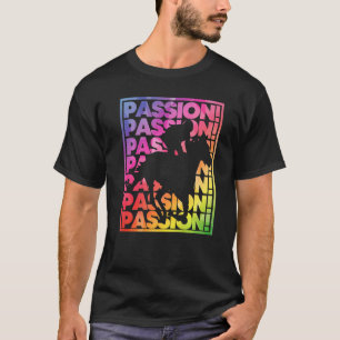 Galloping Rider Colourful Passion for Horse Riding T-Shirt