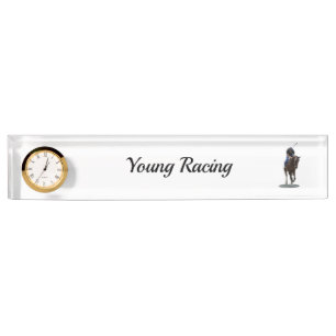 Galloping Thoroughbred Horse Desk Nameplate