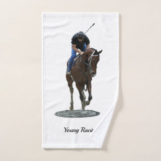 Galloping Thoroughbred Horse Hand Towel